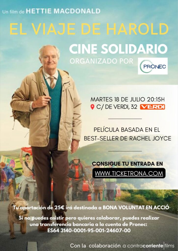 Cinema Solidari: El Viaje de Harold per a benefici de Bona Voluntat en Acció